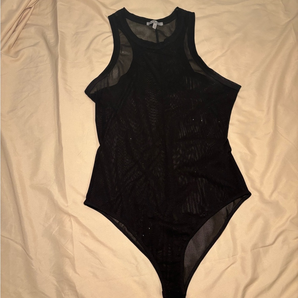 Charlotte Russe Sheer Black Tank Top